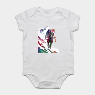 Mountaineer climbing sport art #mountaineer #climbing #sport Baby Bodysuit